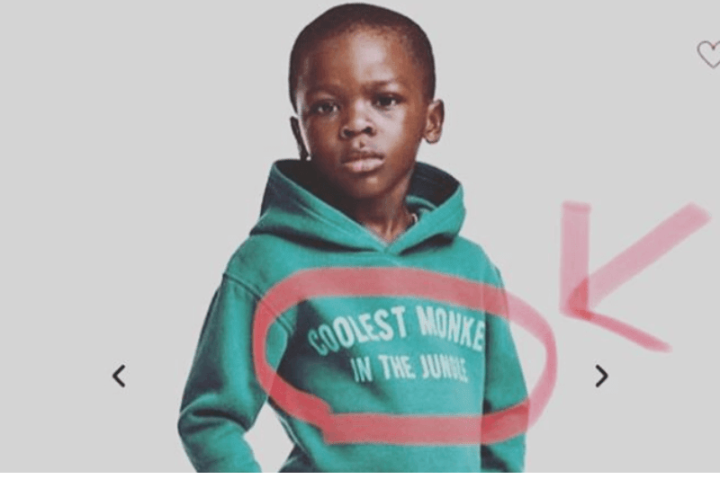 Campañas de marketing H&M sudadera racista